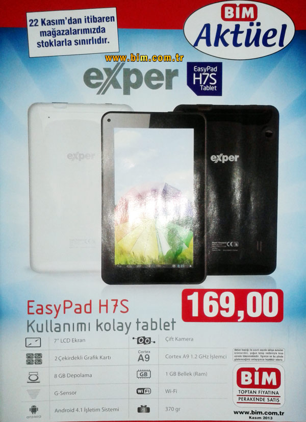 Bim Exper EasyPad H7S Tablet inceleme